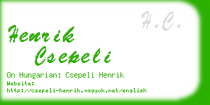 henrik csepeli business card